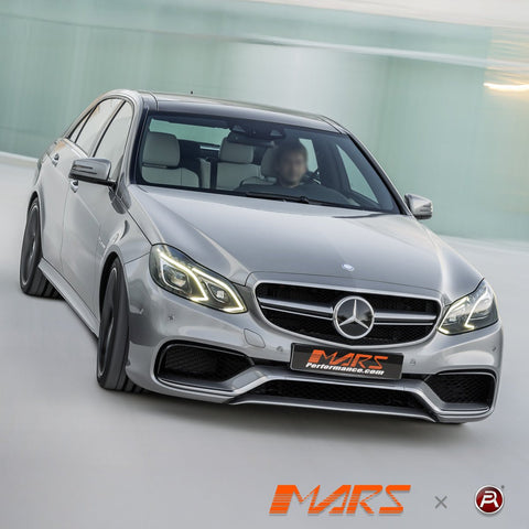 Silver Black AMG E63 Style Front Bumper Bar Grille Grill Bodykit for Mercedes - Benz E - Class W212 2014 - 2016 - Mars Performance