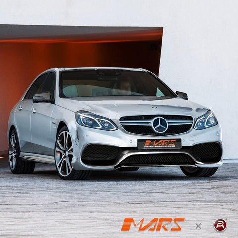 Silver Black AMG E63 Style Front Bumper Bar Grille Grill Bodykit for Mercedes - Benz E - Class W212 2014 - 2016 - Mars Performance