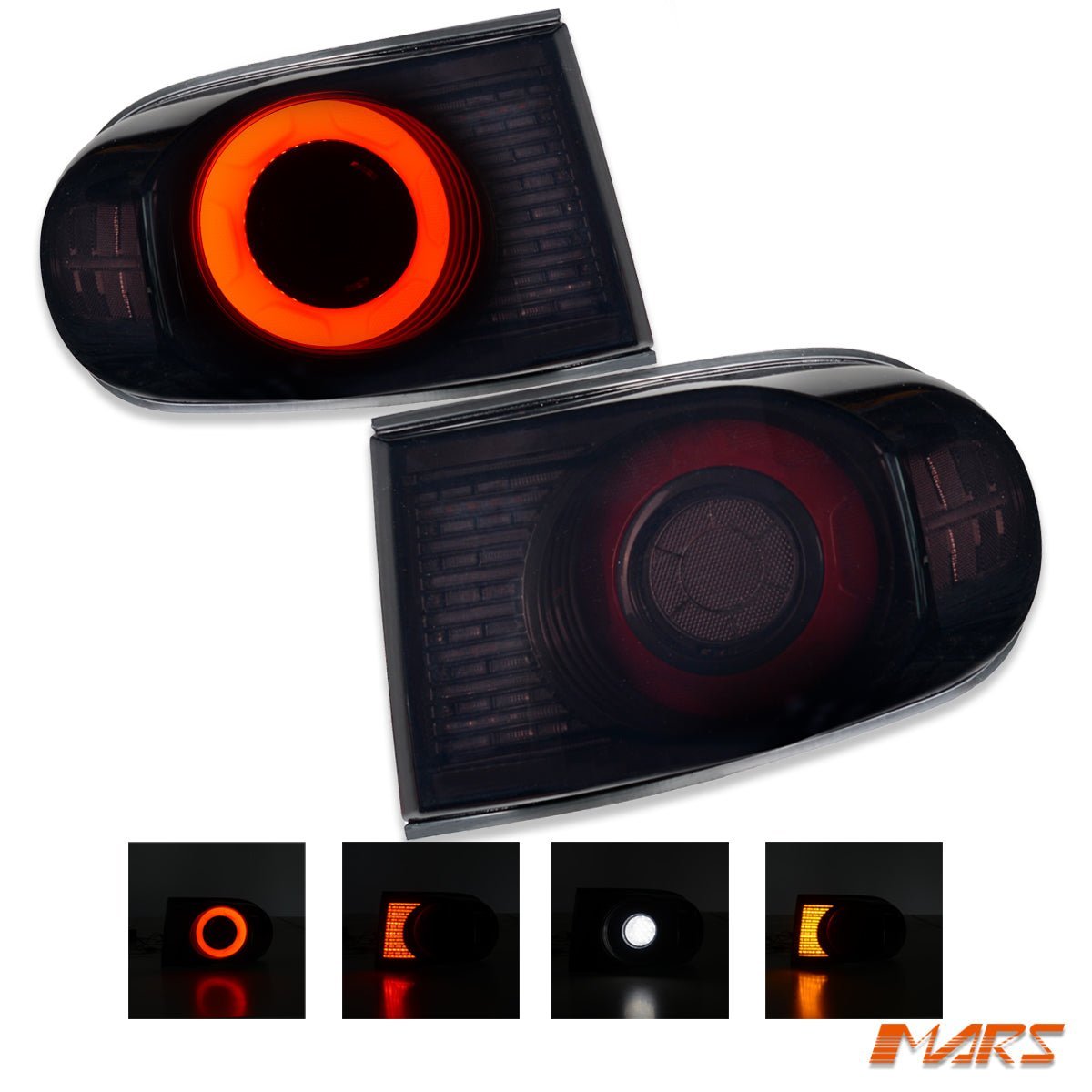 Smoked 3D Full LED Stripe Bar Tail Lights with Sequential Indicator for TOYOTA FJ - CRUISER 2011 - 2017 - Mars Performance