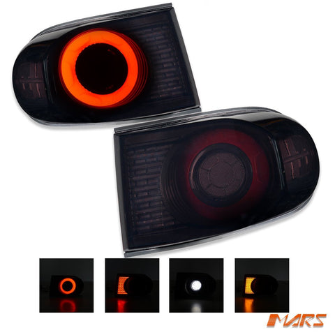 Smoked 3D Full LED Stripe Bar Tail Lights with Sequential Indicator for TOYOTA FJ - CRUISER 2011 - 2017 - Mars Performance
