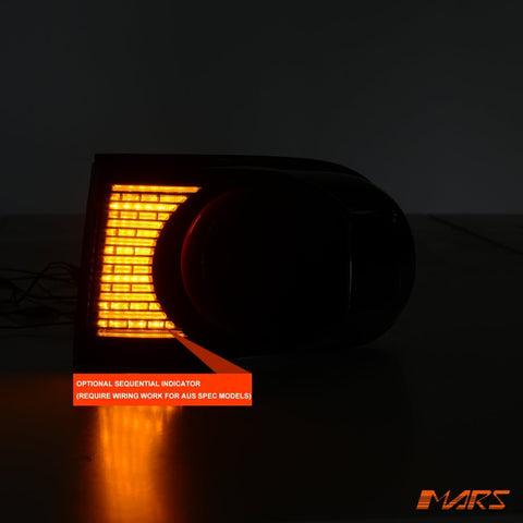 Smoked 3D Full LED Stripe Bar Tail Lights with Sequential Indicator for TOYOTA FJ - CRUISER 2011 - 2017 - Mars Performance