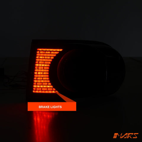 Smoked 3D Full LED Stripe Bar Tail Lights with Sequential Indicator for TOYOTA FJ - CRUISER 2011 - 2017 - Mars Performance