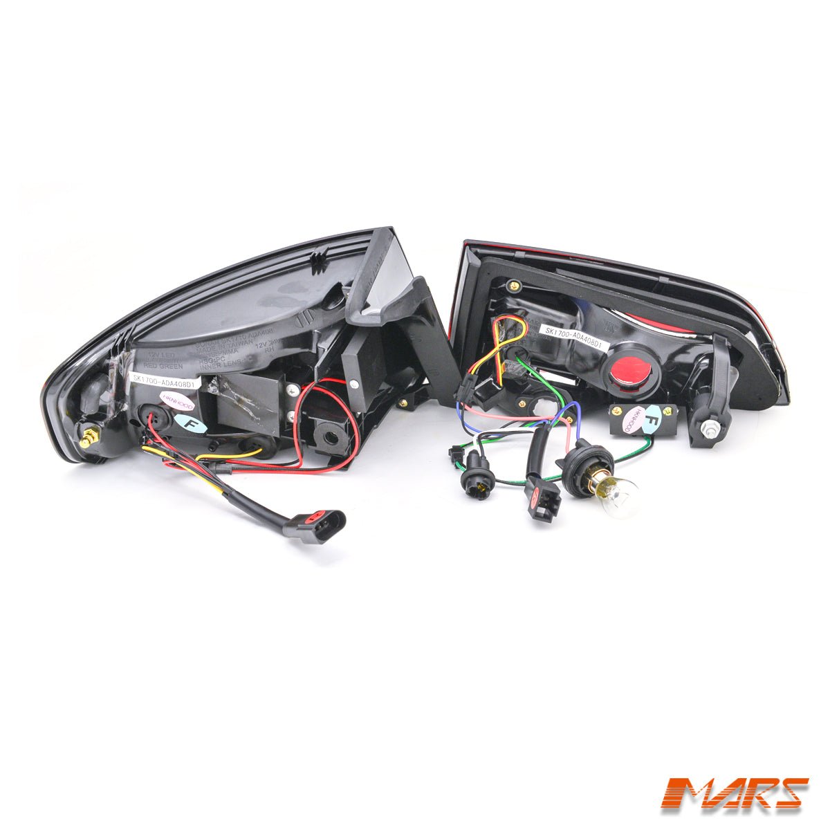 Smoked 3D LED Stripe Tail Lights for AUDI A4 B8 4D Sedan 2008 - 2012 (Replace Stock Non - LED Lights) - Mars Performance