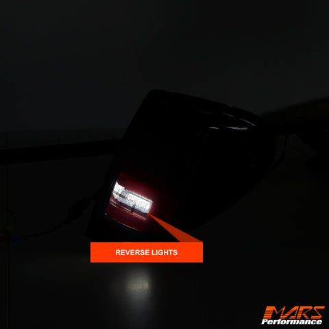 Smoked 3D Stripe Bar Full LED Tail Lights for Mitsubishi Triton UTE ML MN 2006 - 2015 - Mars Performance