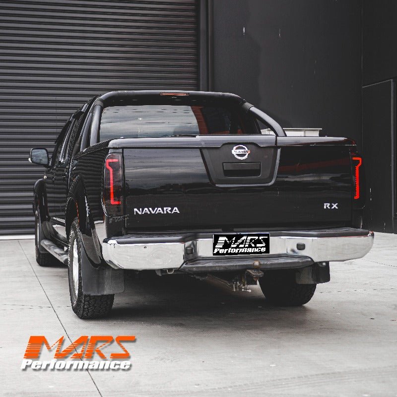 Smoked 3D Stripe Bar Full LED Tail Lights with Sequential Indicator for Nissan Navara & Frontier D40 2005 - 2014 - Mars Performance