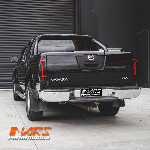 Smoked 3D Stripe Bar Full LED Tail Lights with Sequential Indicator for Nissan Navara & Frontier D40 2005 - 2014 - Mars Performance