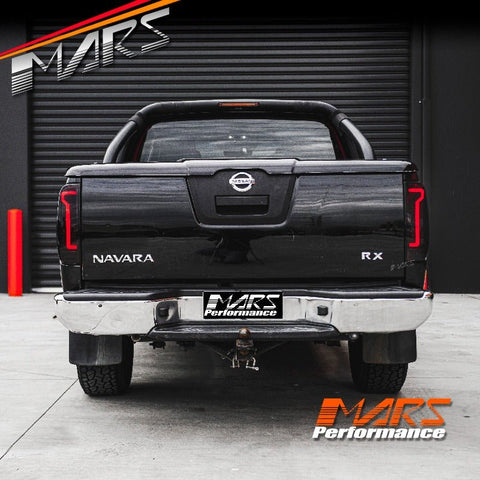 Smoked 3D Stripe Bar Full LED Tail Lights with Sequential Indicator for Nissan Navara & Frontier D40 2005 - 2014 - Mars Performance