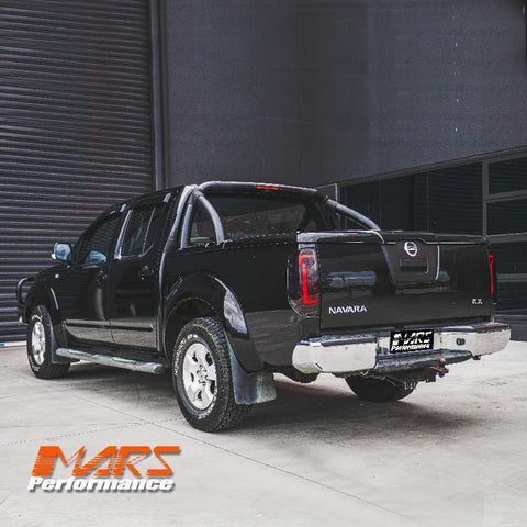 Smoked 3D Stripe Bar Full LED Tail Lights with Sequential Indicator for Nissan Navara & Frontier D40 2005 - 2014 - Mars Performance