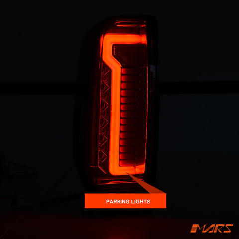 Smoked 3D Stripe Bar Full LED Tail Lights with Sequential Indicator for Nissan Navara & Frontier D40 2005 - 2014 - Mars Performance