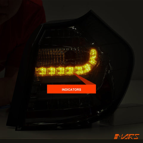 Smoked Black 3D LED Tail lights for BMW 1 Series E81 E87 Hatch - Mars Performance