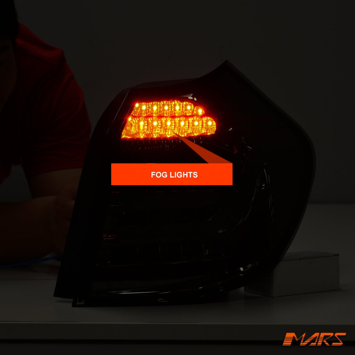 Smoked Black 3D LED Tail lights for BMW 1 Series E81 E87 Hatch - Mars Performance