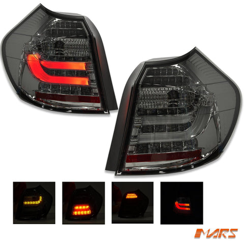 Smoked Black 3D LED Tail lights for BMW 1 Series E81 E87 Hatch - Mars Performance