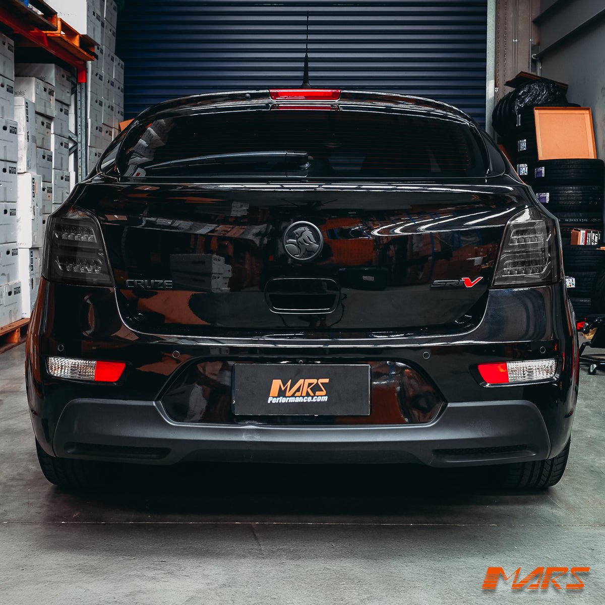 Smoked Black 3D Stripe & Full LED Tail Lights for Holden Cruze Hatch 2011 - 2016 - Mars Performance