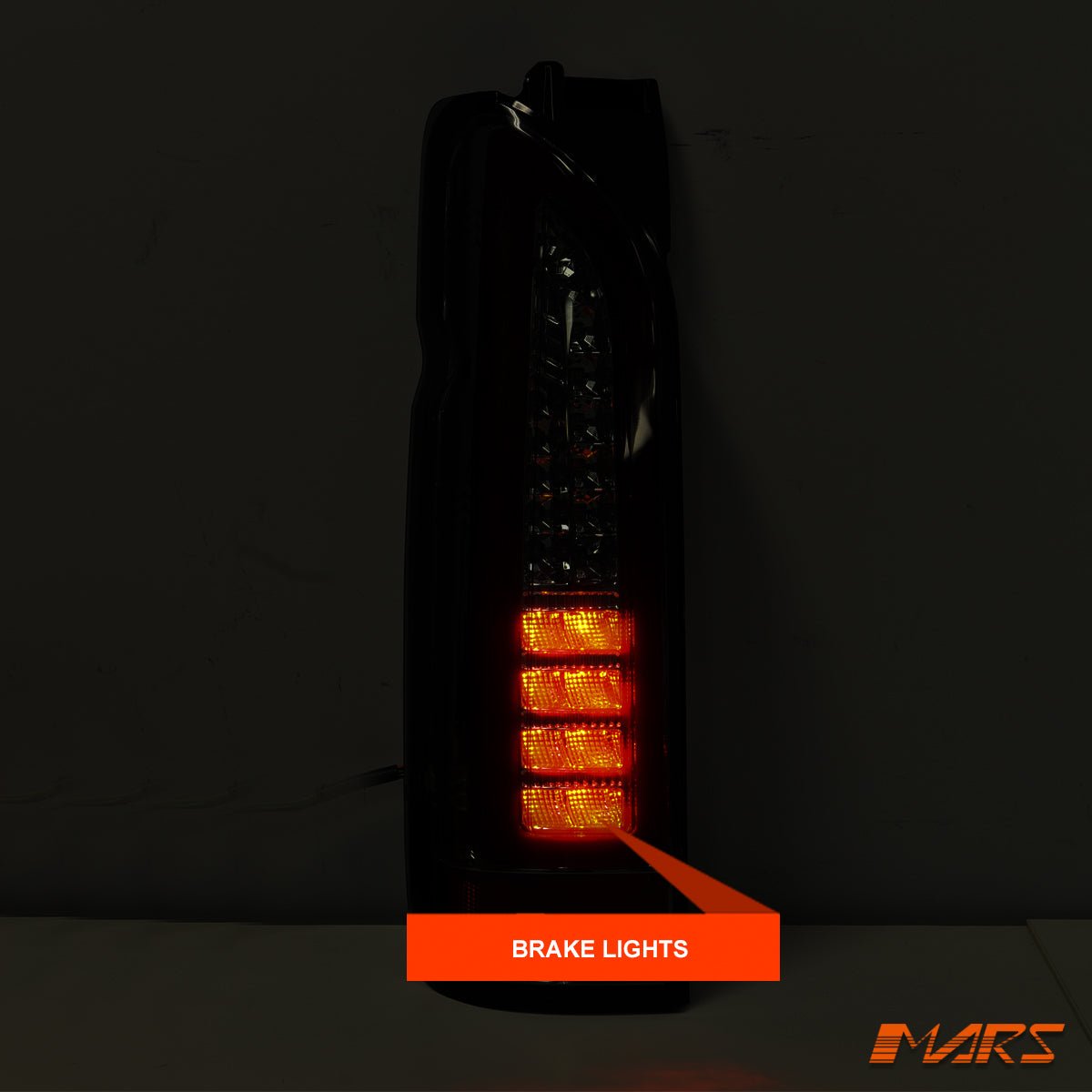 Smoked Black 3D Stripe Full LED Tail lights for Toyota Hiace VAN 2005 - 2018 - Mars Performance