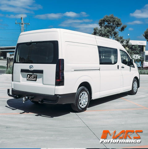 Smoked Black 3D Stripe Full LED Tail lights with Sequential Indicator for Toyota Hiace VAN 2020 - 2025 - Mars Performance