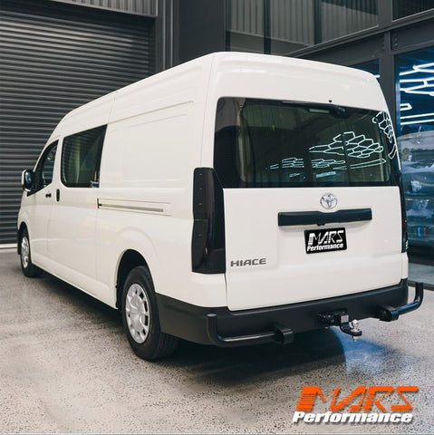 Smoked Black 3D Stripe Full LED Tail lights with Sequential Indicator for Toyota Hiace VAN 2020 - 2025 - Mars Performance