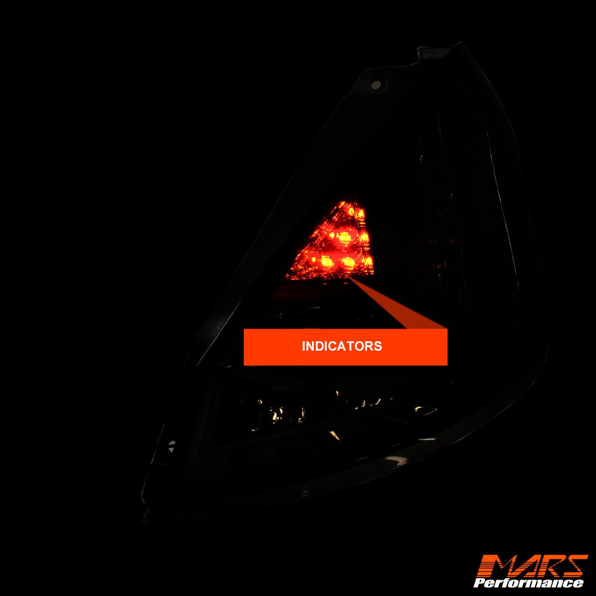 Smoked Black 3D Stripe LED Tail Lights for Ford Fiesta WT 2009 - 2014 Hatch Back - Mars Performance