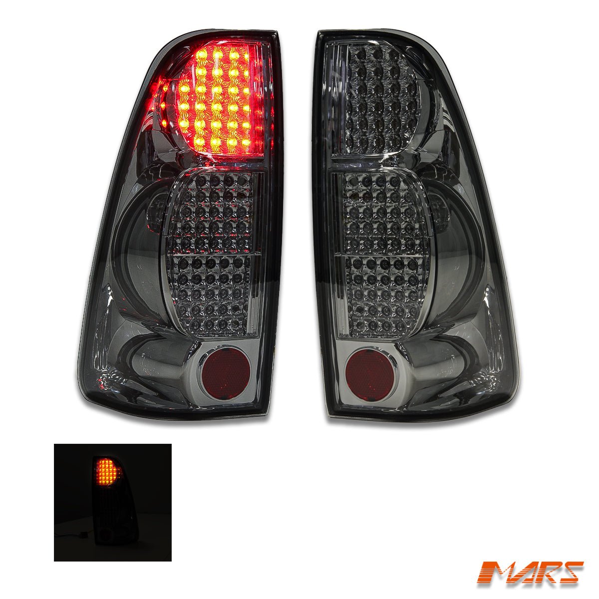 Smoked Black LED Tail Lights for Holden Rodeo and Isuzu D - MAX 2007 - 2012 - Mars Performance
