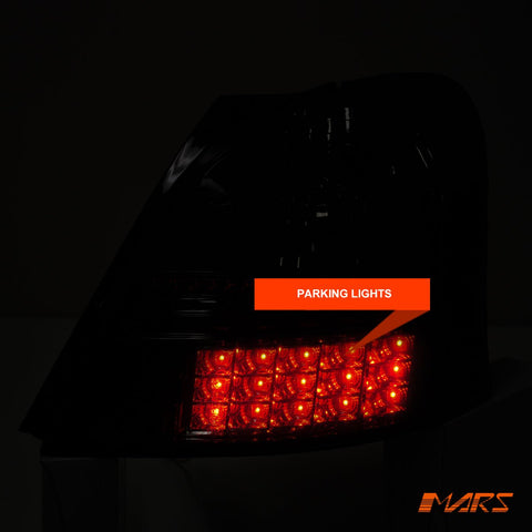 Smoked Black LED Tail Lights for TOYOTA Yaris 2005 - 2008 Hatch - Mars Performance