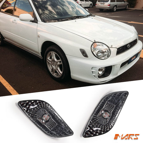 Smoked Fender Side Reflector Marker Indicator Lights for Subaru Impreza & WRX STI 2001 - 2003 - Mars Performance