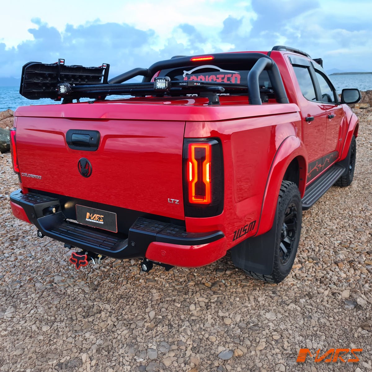 Smoked Full 3D LED 3D Stripe Bar Tail lights with Sequential Indicator for Holden Colorado RG UTE 2012 - 2020 - Mars Performance