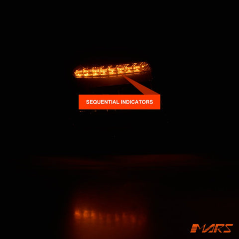 Smoked Full LED 3D Stripe Bar Tail lights with Sequential Indicators for Subaru Impreza Sedan 2007 - 2013 & WRX / STI - Mars Performance
