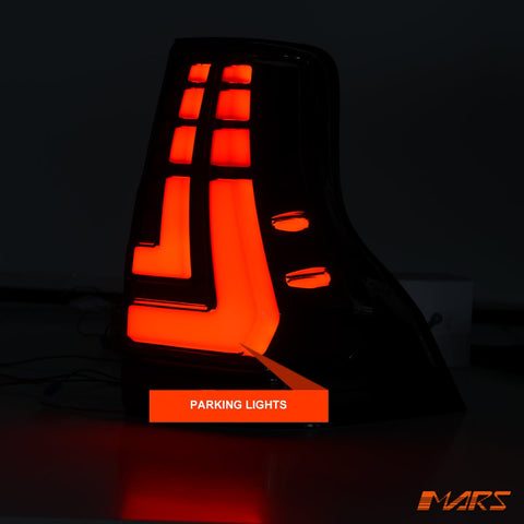 Smoked Full LED Tail Lights with Sequential Indicator for TOYOTA LANDCRUISER Prado 150 Series LC150 FJ150 2018 - 2023 - Mars Performance