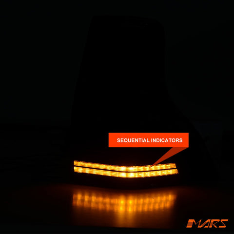 Smoked Full LED Tail Lights with Sequential Indicator for TOYOTA LANDCRUISER Prado 150 Series LC150 FJ150 2018 - 2023 - Mars Performance