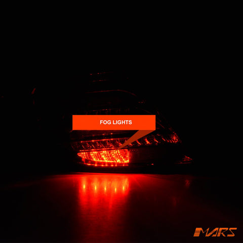 Smoked Full LED Tail Lights with Sequential Indicators for Mercedes - Benz C - Class W204 C204 & C63 AMG 2007 - 2011 - Mars Performance