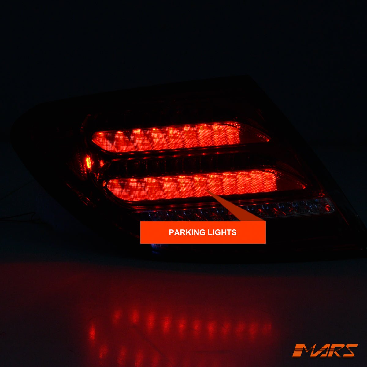 Smoked Full LED Tail Lights with Sequential Indicators for Mercedes - Benz C - Class W204 C204 & C63 AMG 2007 - 2011 - Mars Performance