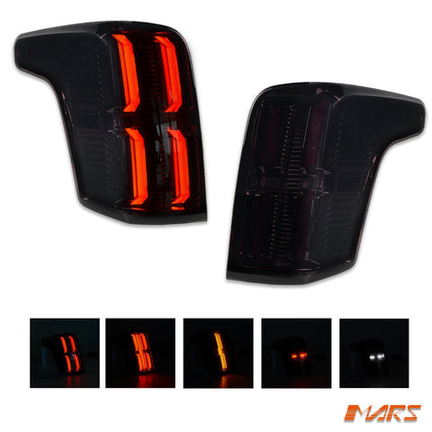 Smoked Full LED Tail lights with Sequential Indicators for Mitsubishi Triton MQ 2015 - 2018 - Mars Performance
