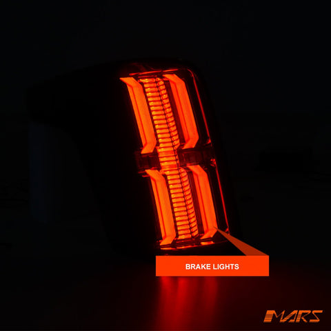 Smoked Full LED Tail lights with Sequential Indicators for Mitsubishi Triton MQ 2015 - 2018 - Mars Performance