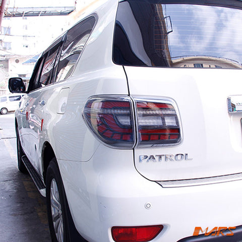 Smoked Full LED Tail Lights with Sequential Indicators for Nissan Patrol Y62 2012 - 2019 - Mars Performance