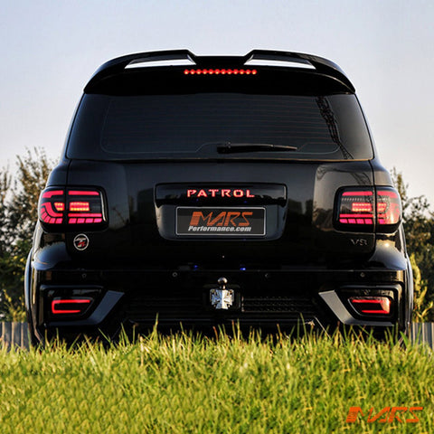 Smoked Full LED Tail Lights with Sequential Indicators for Nissan Patrol Y62 2012 - 2019 - Mars Performance