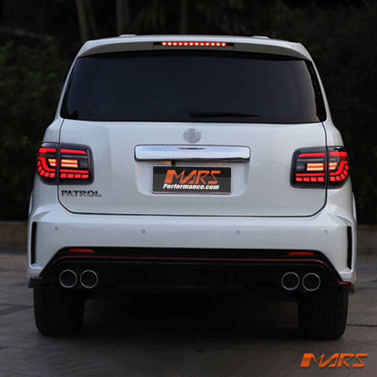 Smoked Full LED Tail Lights with Sequential Indicators for Nissan Patrol Y62 2012 - 2019 - Mars Performance