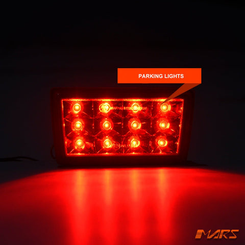 Smoked LED Rear Bumper Bar Fog & Brake Tail light for Subaru WRX & STI 2014 - 2021 - Mars Performance