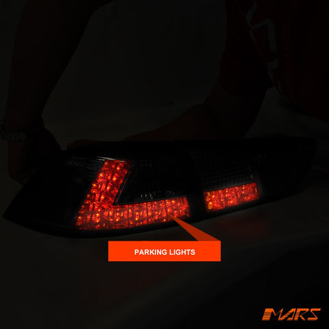 Smoked LED Tail lights for Mitsubishi Lancer CJ CF & EVO X Sedan 2007 - 2018 - Mars Performance