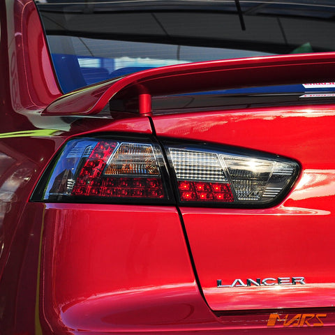 Smoked LED Tail lights for Mitsubishi Lancer CJ CF & EVO X Sedan 2007 - 2018 - Mars Performance
