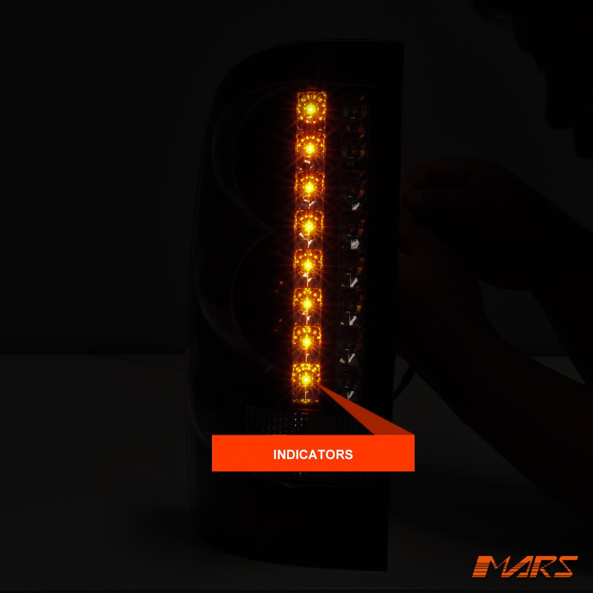 Smoked LED Tail lights with LED Indicators for Toyota Hilux VIGO 2005 - 2014 UTE PICK UP - Mars Performance