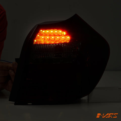 Smoked Red 3D LED Tail Lights for BMW 1 Series E81 E87 Hatch 2004 - 2006 - Mars Performance