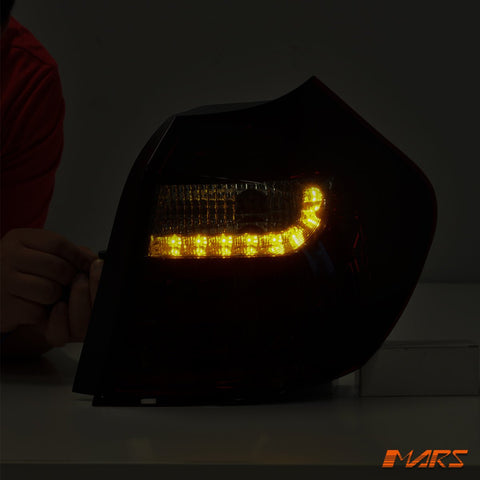 Smoked Red 3D LED Tail Lights for BMW 1 Series E81 E87 Hatch 2004 - 2006 - Mars Performance