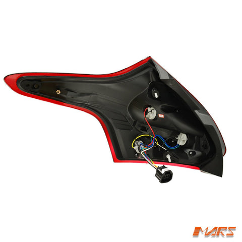 Smoked Red 3D Stripe Bar LED Tail lights for Ford Focus LW Hatch 2012 - 2015 - Mars Performance