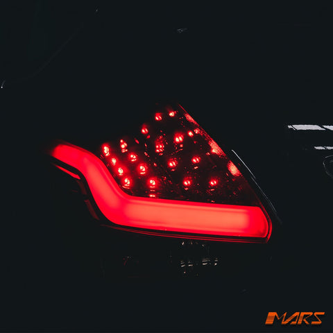 Smoked Red 3D Stripe Bar LED Tail lights for Ford Focus LW Hatch 2012 - 2015 - Mars Performance