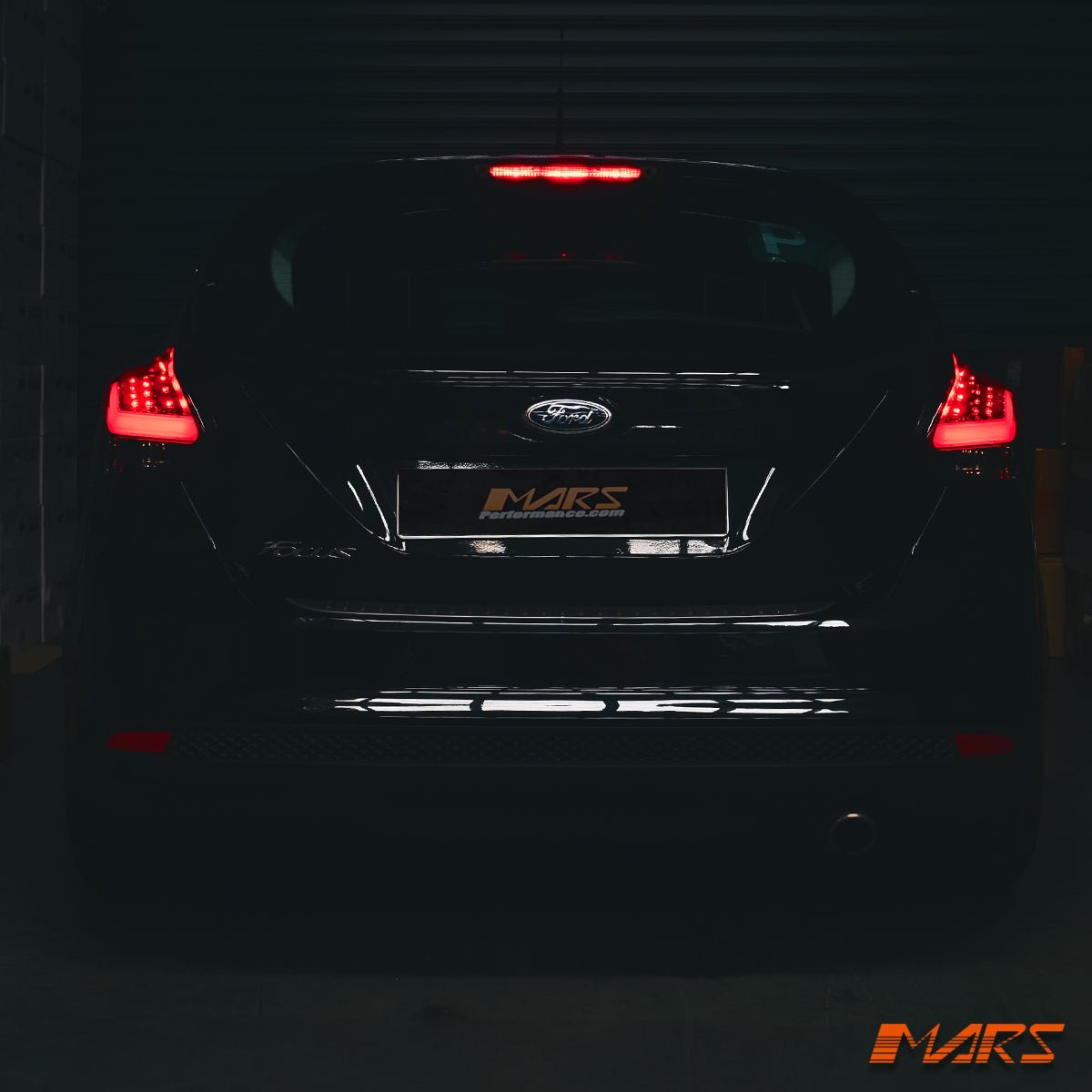 Smoked Red 3D Stripe Bar LED Tail lights for Ford Focus LW Hatch 2012 - 2015 - Mars Performance