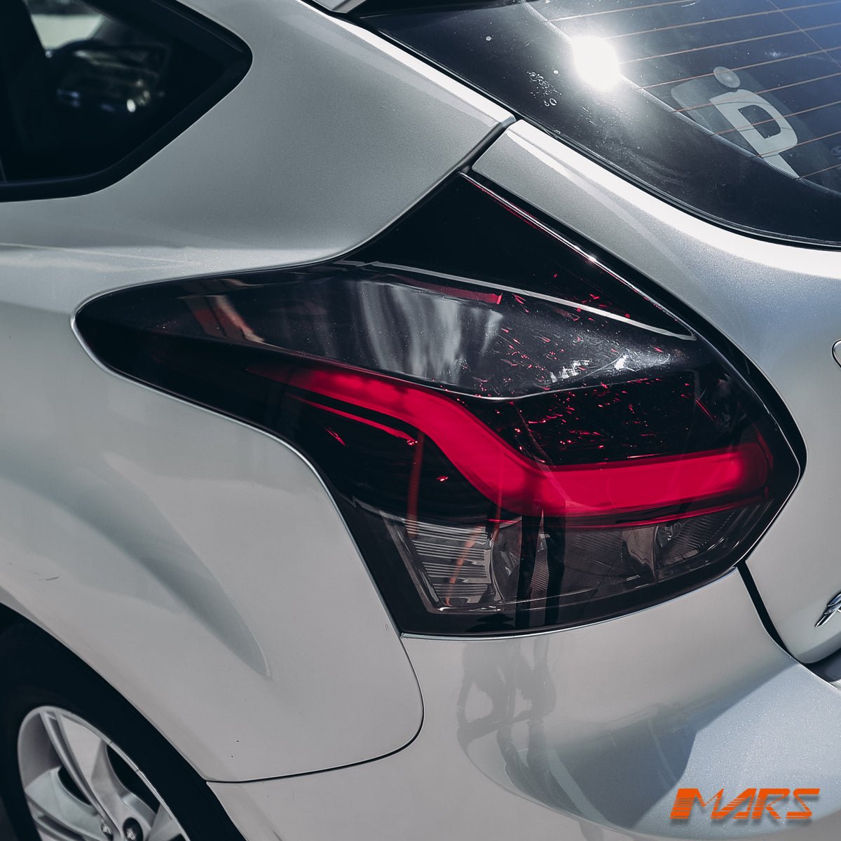 Smoked Red 3D Stripe Bar LED Tail lights for Ford Focus LW Hatch 2012 - 2015 - Mars Performance