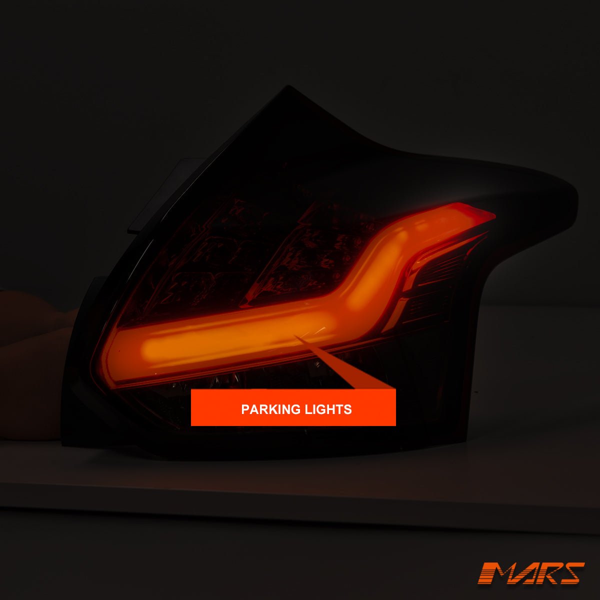 Smoked Red 3D Stripe Bar LED Tail lights for Ford Focus LW Hatch 2012 - 2015 - Mars Performance