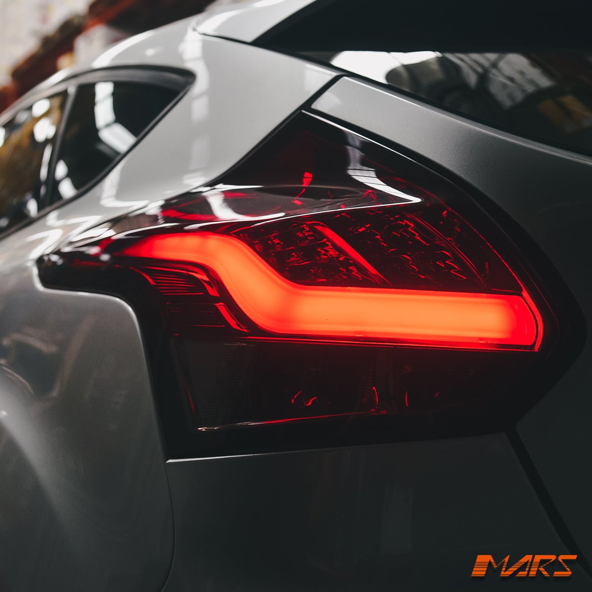 Smoked Red 3D Stripe Bar LED Tail lights for Ford Focus LW Hatch 2012 - 2015 - Mars Performance