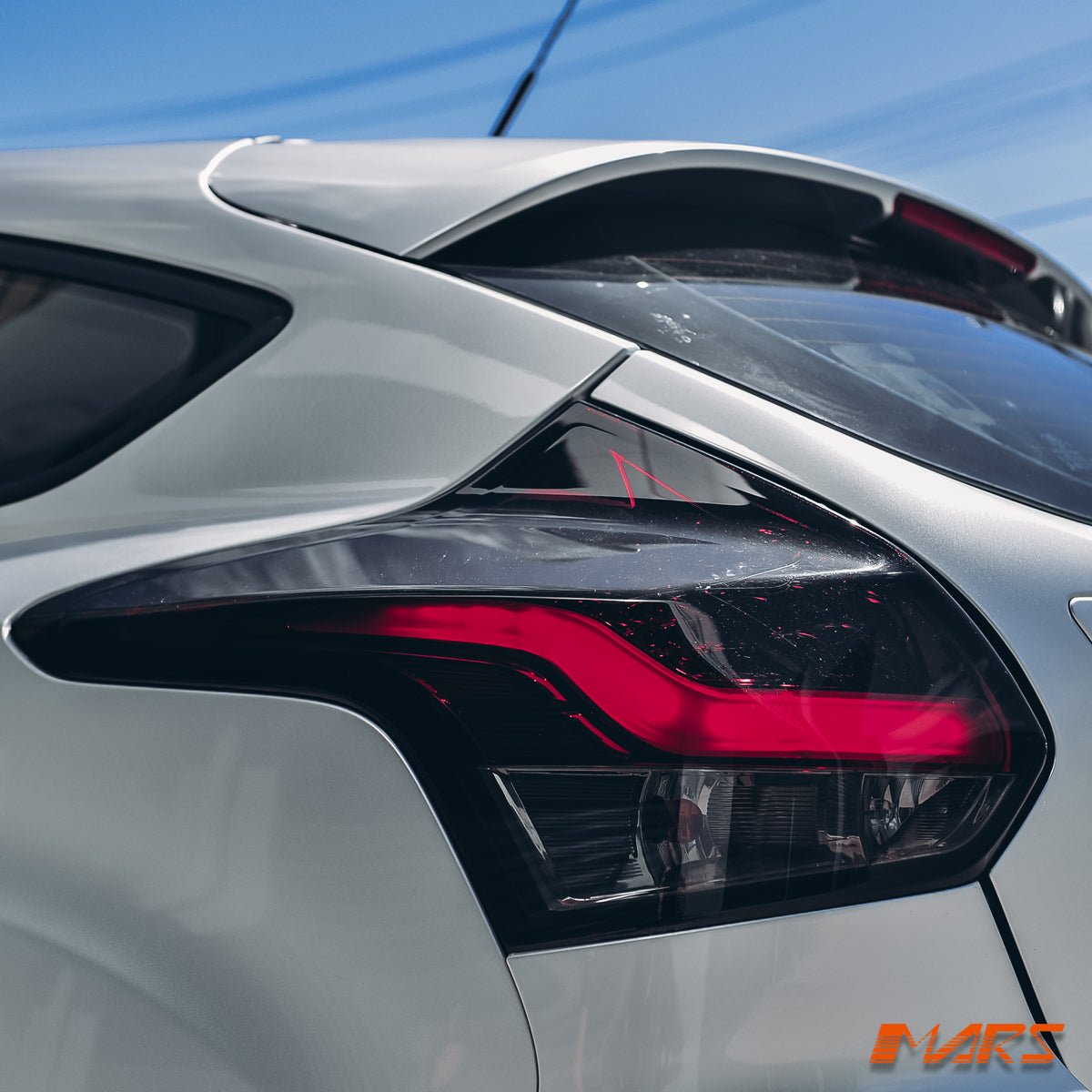 Smoked Red 3D Stripe Bar LED Tail lights for Ford Focus LW Hatch 2012 - 2015 - Mars Performance