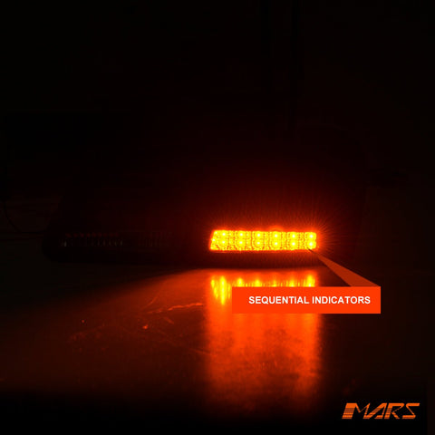 Smoked Red LED 3D Stripe Bar Tail lights with Sequential Indicators for Lexus GS300 GS350 GS430 GS450H 2005 - 2010 - Mars Performance