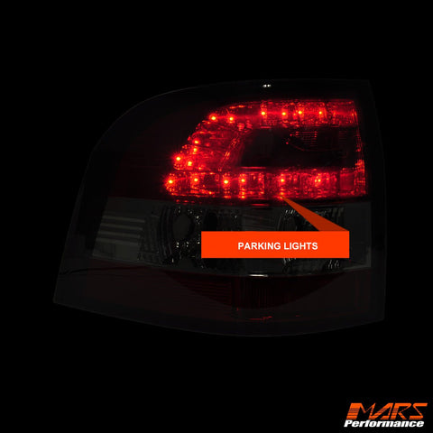 Smoked Red LED Tail lights for Holden Commodore VE UTE Series 1 & 2 - Mars Performance